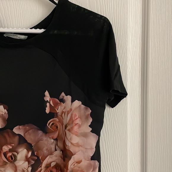Zara Floral Top Size S - Picture 4 of 6